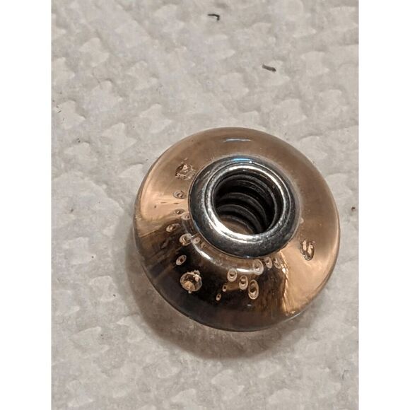 AUTHENTIC RETIRED Pandora Pink Effervescence Bubbles Murano Charm HARD TO FIND - Picture 5 of 7